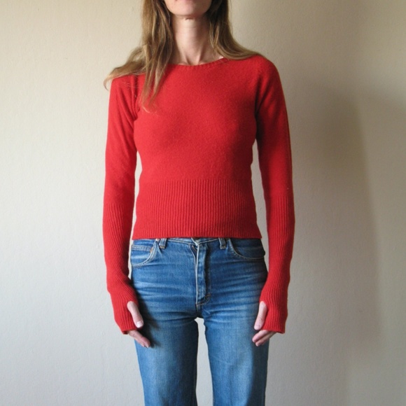 Lemaire red wool crewneck sweater - Picture 4 of 7